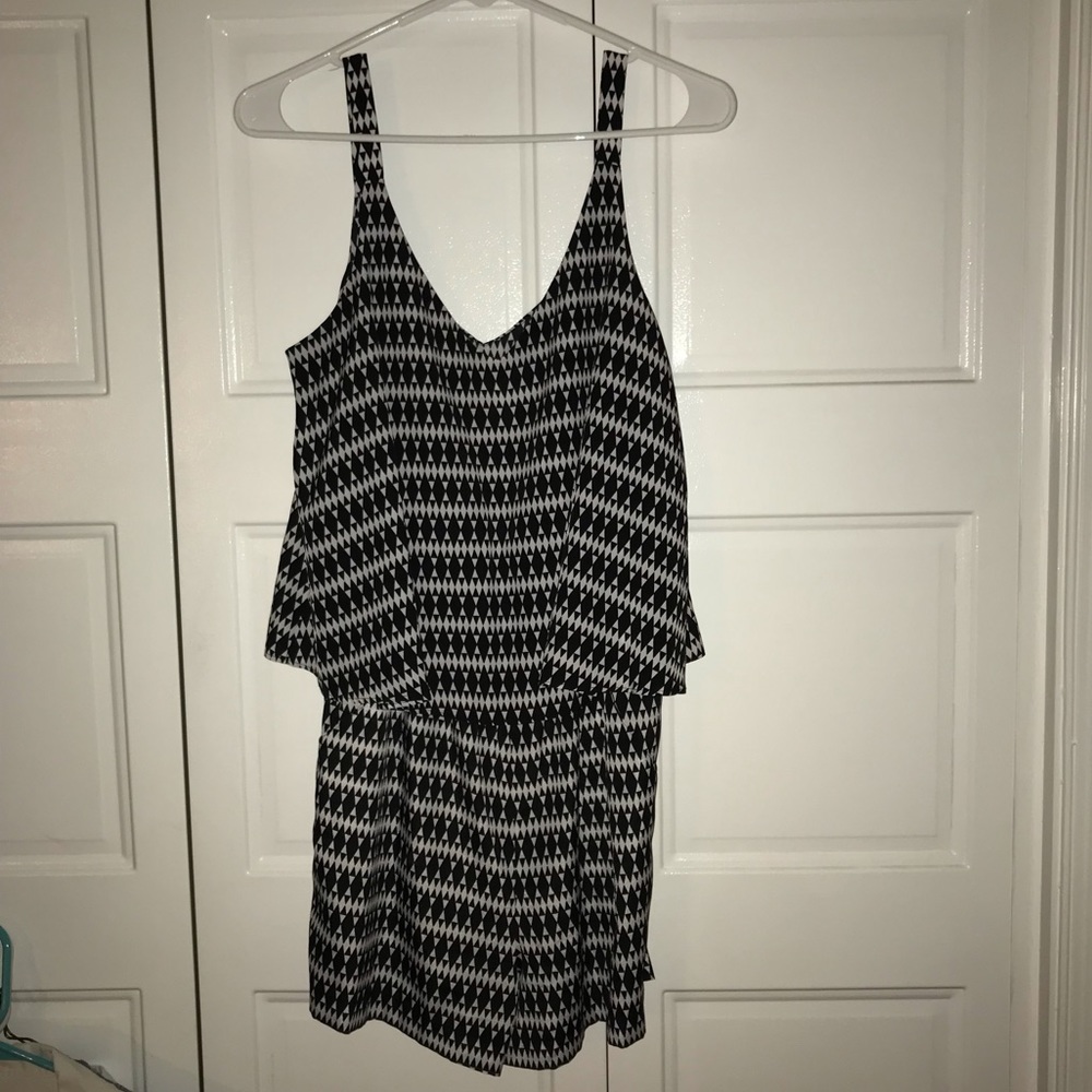 Black and white one piece jumpsuit/romper